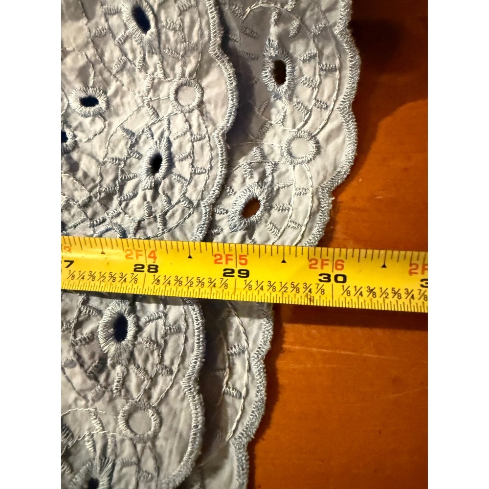 En Saison Dress Womens Small Blue Puff Sleeve Eyelet Open Back Tie IES2702D-1 - Picture 9 of 9